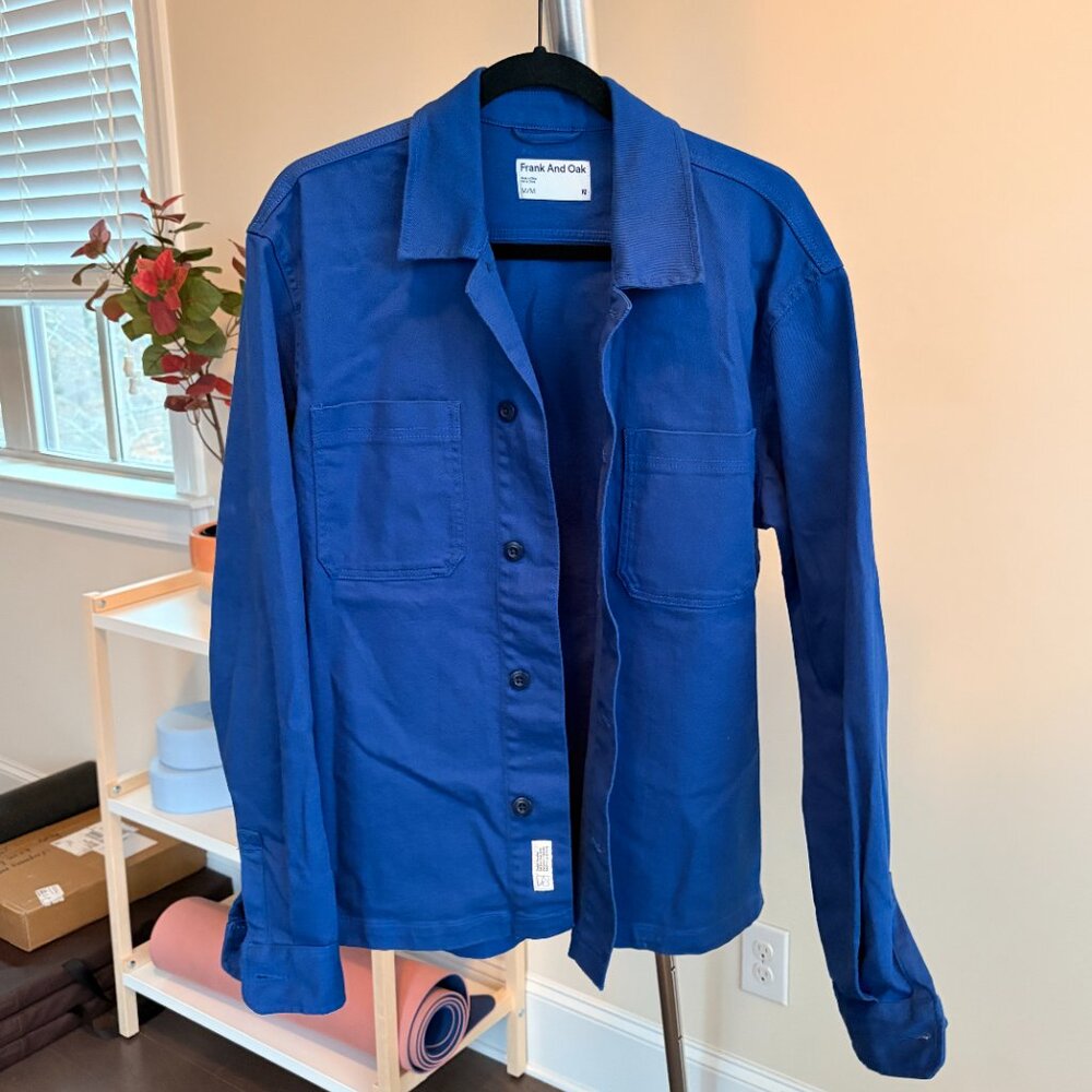 Frank & Oak Button Up / Chore Coat - Men's, Medium, Blue